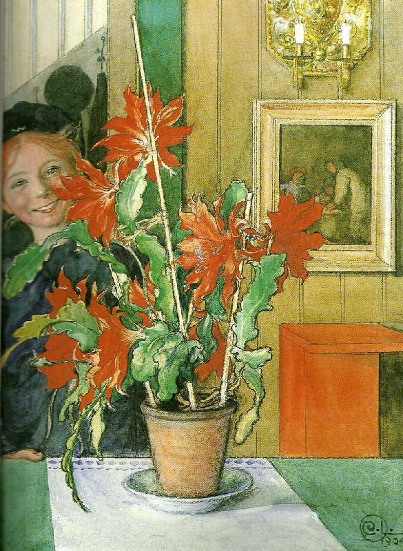 Carl Larsson britas kaktus-skrattet china oil painting image